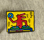 Load image into Gallery viewer, Keith Haring DJ Pin