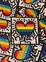 Load image into Gallery viewer, Keith Haring Rainbow Heart Patch