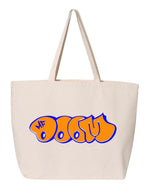 Load image into Gallery viewer, MF Doom Orange and Blue Jumbo Tote Bag