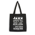 Load image into Gallery viewer, Jazz at the Carnegie Hall Poster Flyer Tote Bag