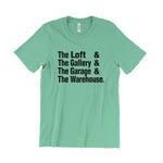 Load image into Gallery viewer, The Loft & The Gallery & The Garage (paradise garage) & The Warehouse T-Shirt