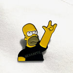 Load image into Gallery viewer, Megadeth (misspelled) x Homer Pin
