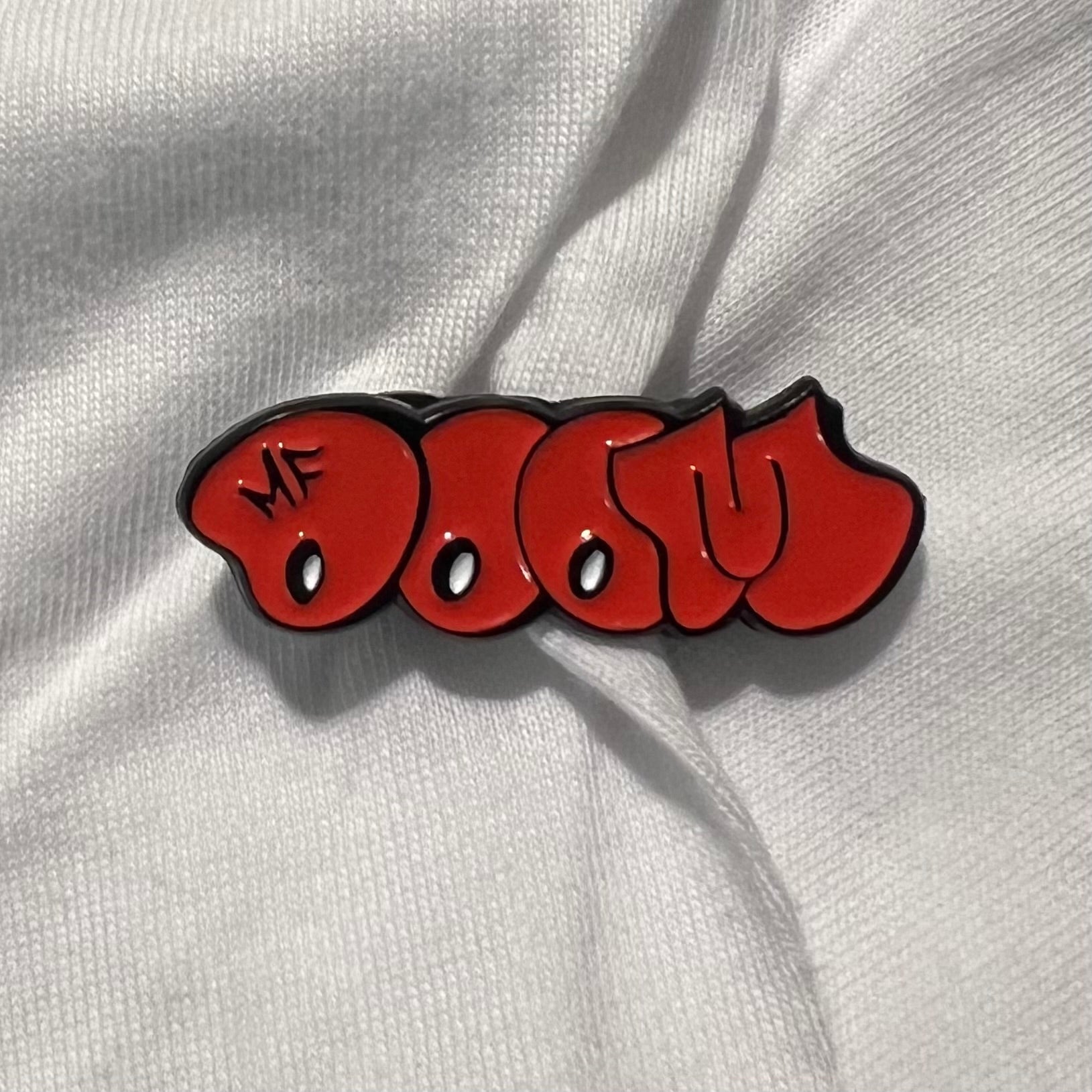 MF Doom Red Bubble Pin