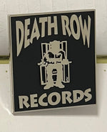 Load image into Gallery viewer, Death Row Records Silver and Black Pin
