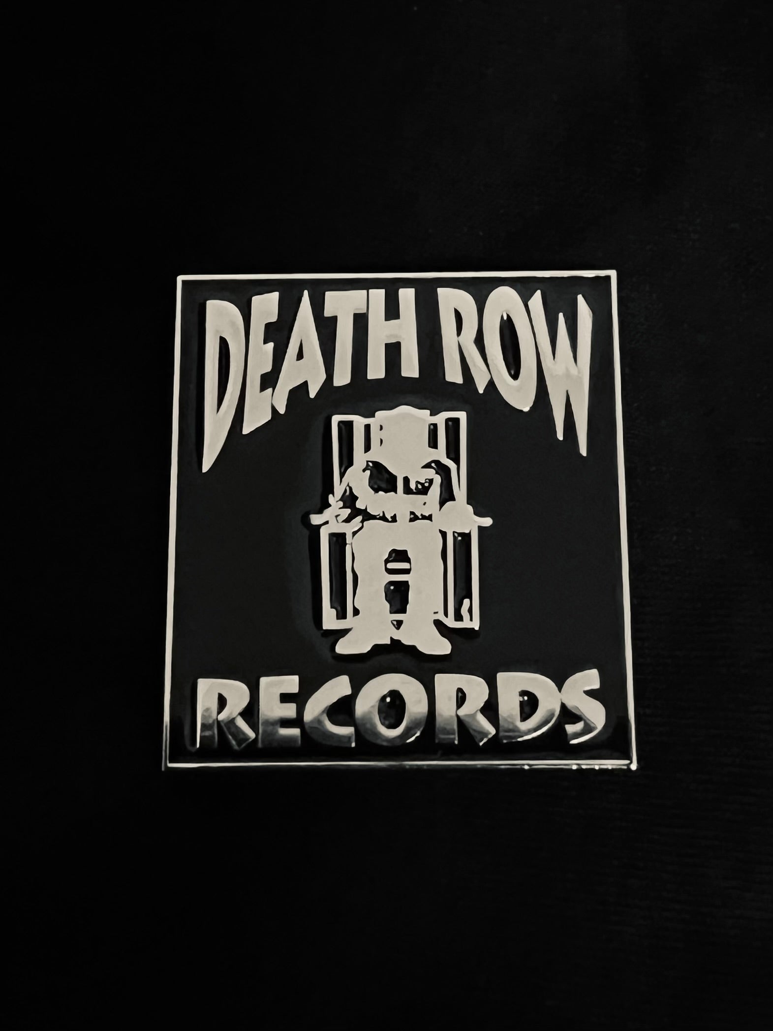 Death Row Records Silver and Black Pin