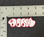 Load image into Gallery viewer, MF Doom Maroon/Red and White Patch
