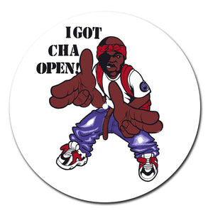 Black Moon I Got Cha Open! Turntable Slipmat