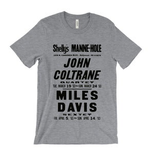John Coltrane and Miles Davis Concert Poster T-Shirt