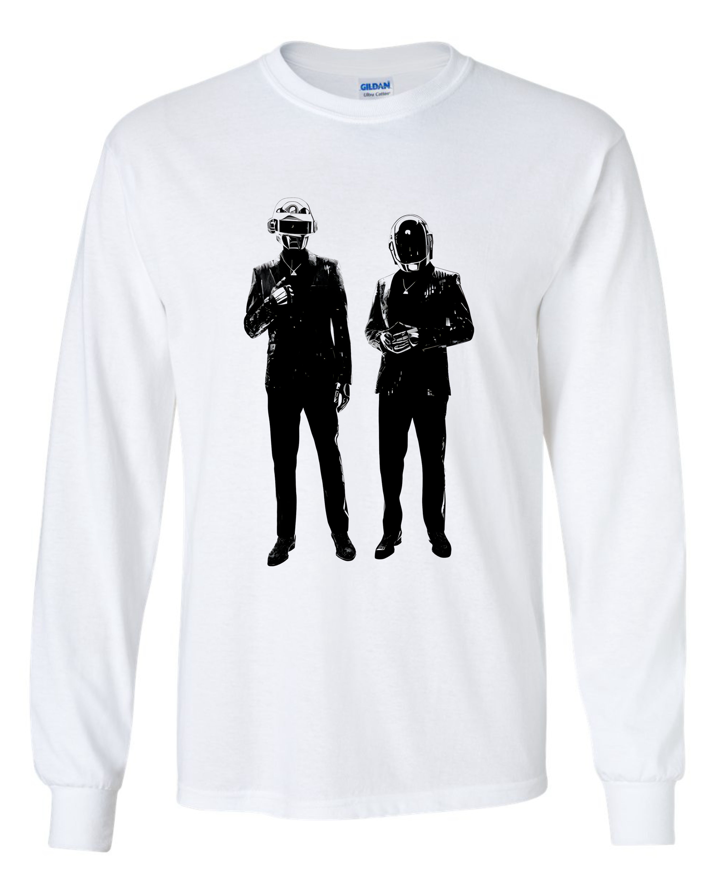 Daft Punk B/W Long Sleeve Shirt