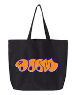 Load image into Gallery viewer, MF Doom Orange and Blue Jumbo Tote Bag
