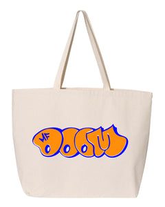 MF Doom Orange and Blue Jumbo Tote Bag