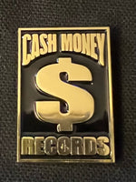 Load image into Gallery viewer, Cash Money Records Gold and Black Pin
