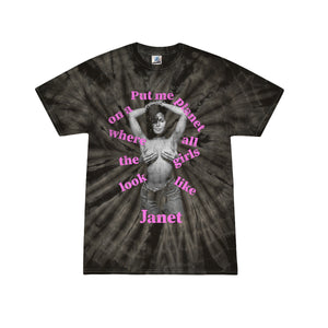 Janet Jackson - Put Me On A Planet... Tie Dye T-Shirt