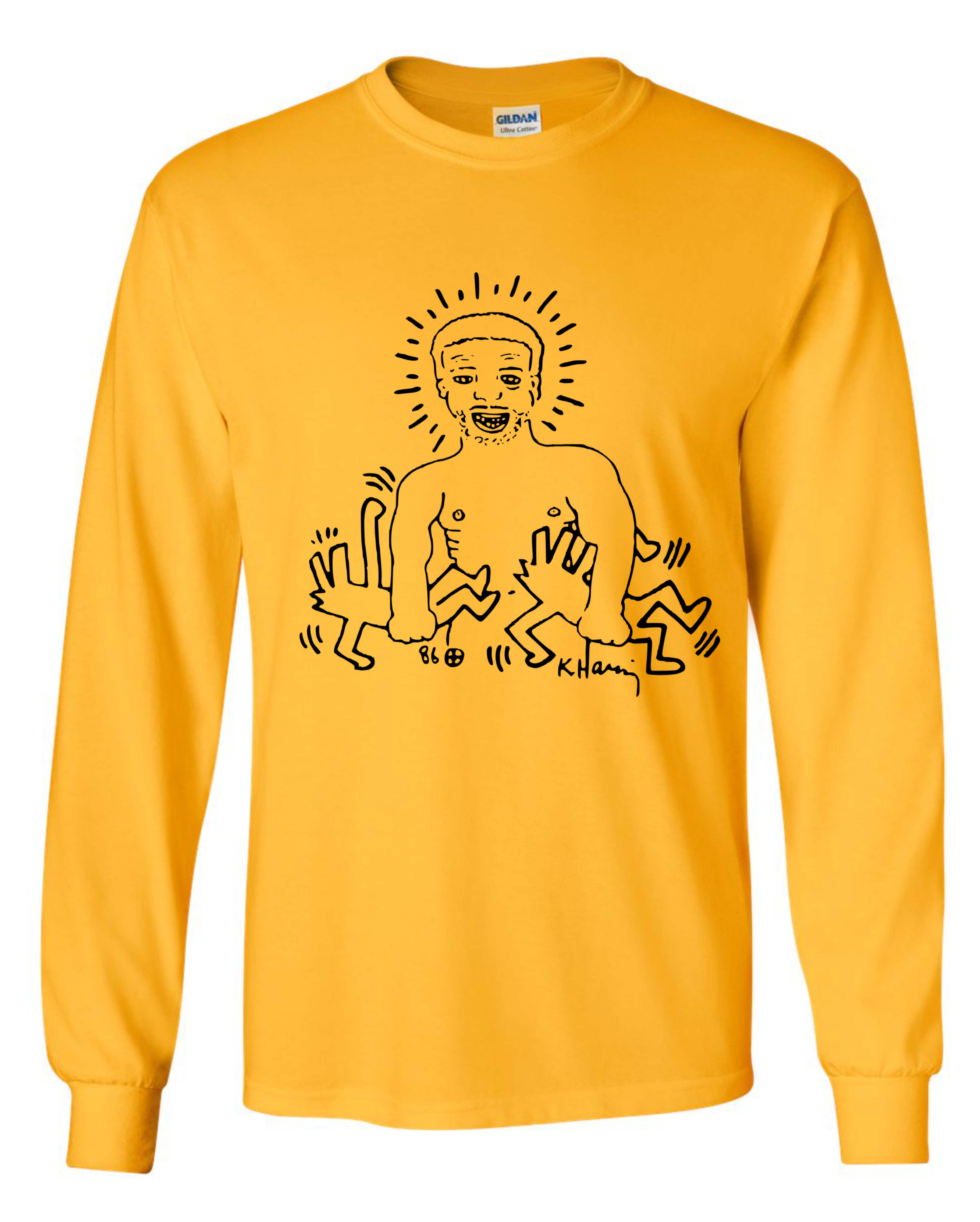 Keith Haring Larry Levan Birthday Party Flyer Long Sleeve Shirt