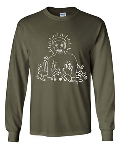 Keith Haring Larry Levan Birthday Party Flyer Long Sleeve Shirt