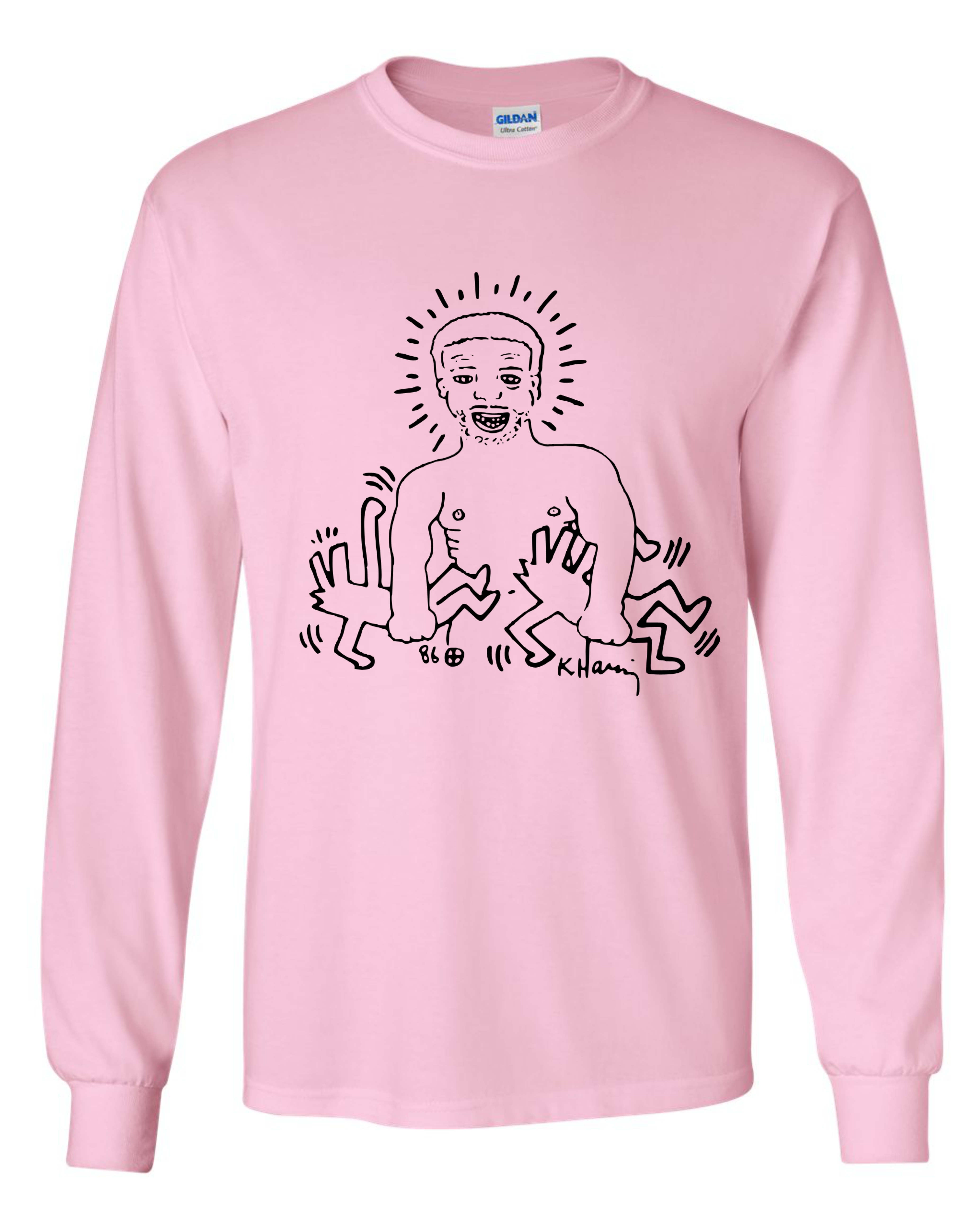 Keith Haring Larry Levan Birthday Party Flyer Long Sleeve Shirt