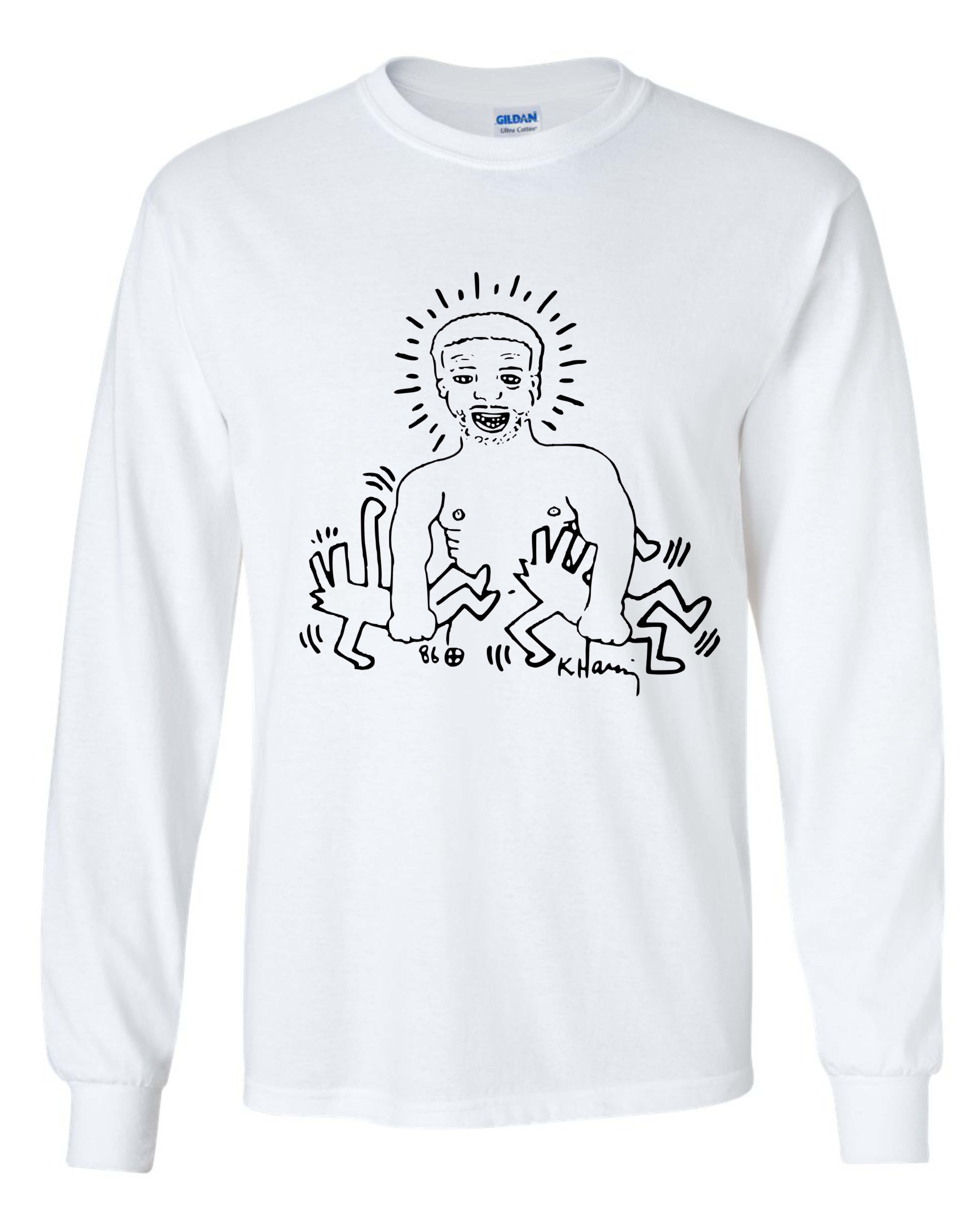 Keith Haring Larry Levan Birthday Party Flyer Long Sleeve Shirt