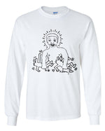 Load image into Gallery viewer, Keith Haring Larry Levan Birthday Party Flyer Long Sleeve Shirt
