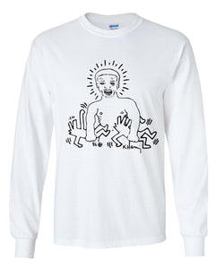 Keith Haring Larry Levan Birthday Party Flyer Long Sleeve Shirt