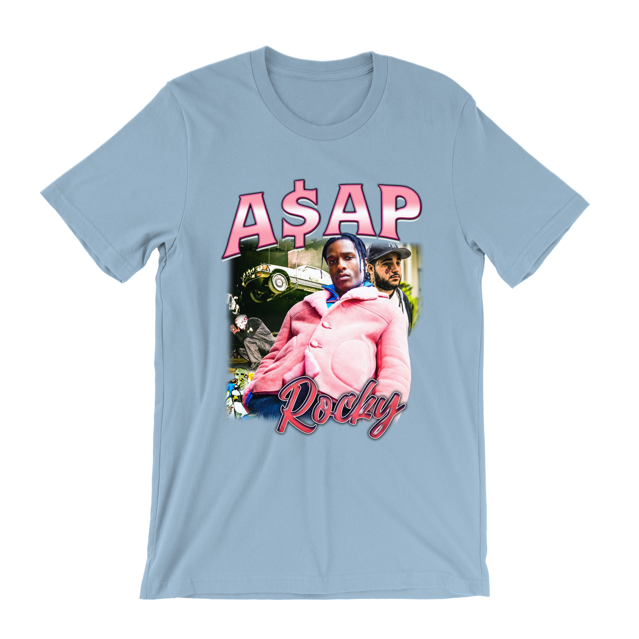 A$ap Rocky Pink Design T-Shirt