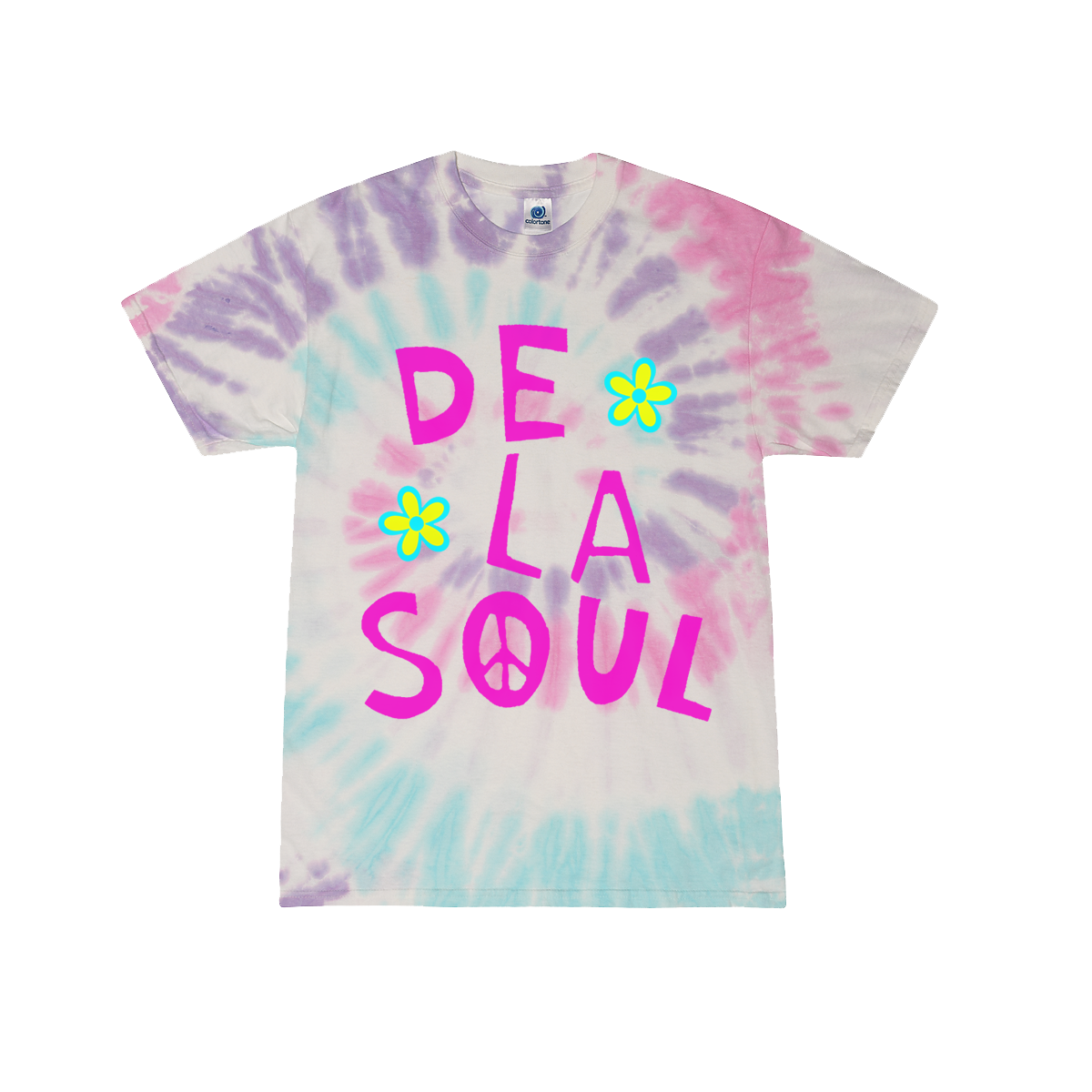 De La Soul Pink Peace Sign Tie Dye T-Shirt