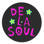 Load image into Gallery viewer, De La Soul Flower Pink Font Turntable Slipmat
