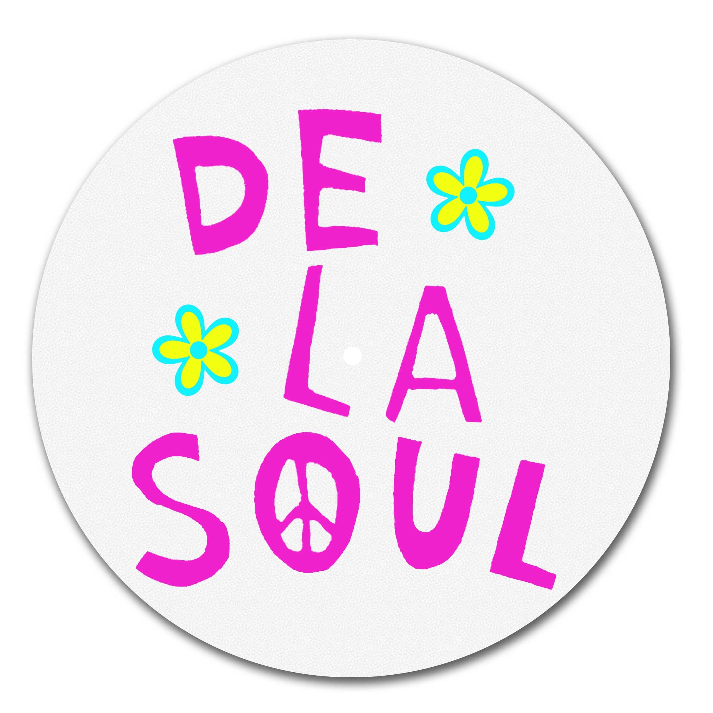 De La Soul Flower Pink Font Turntable Slipmat