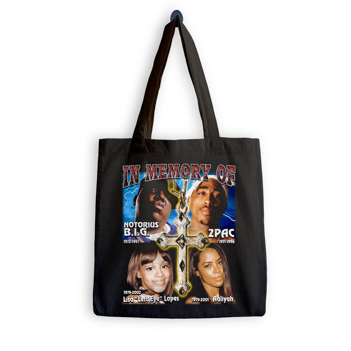 In Memory Of - Notorious B.I.G., 2pac, Left Eye, Aaliyah Tote Bag