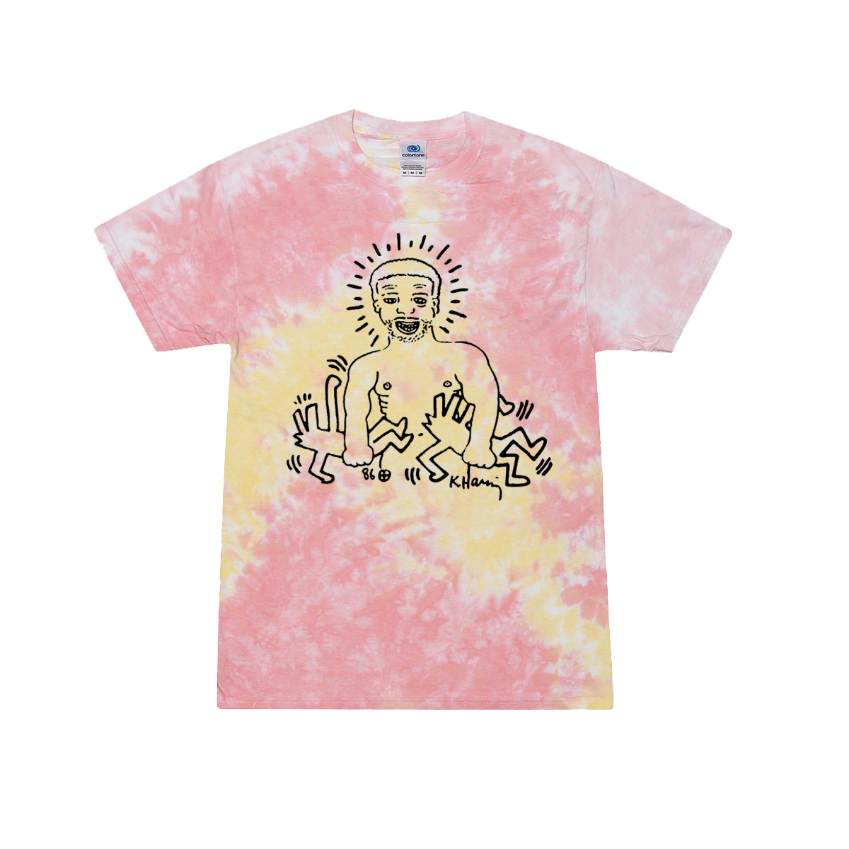 Keith Haring and Larry Levan Tie Dye T-Shirt