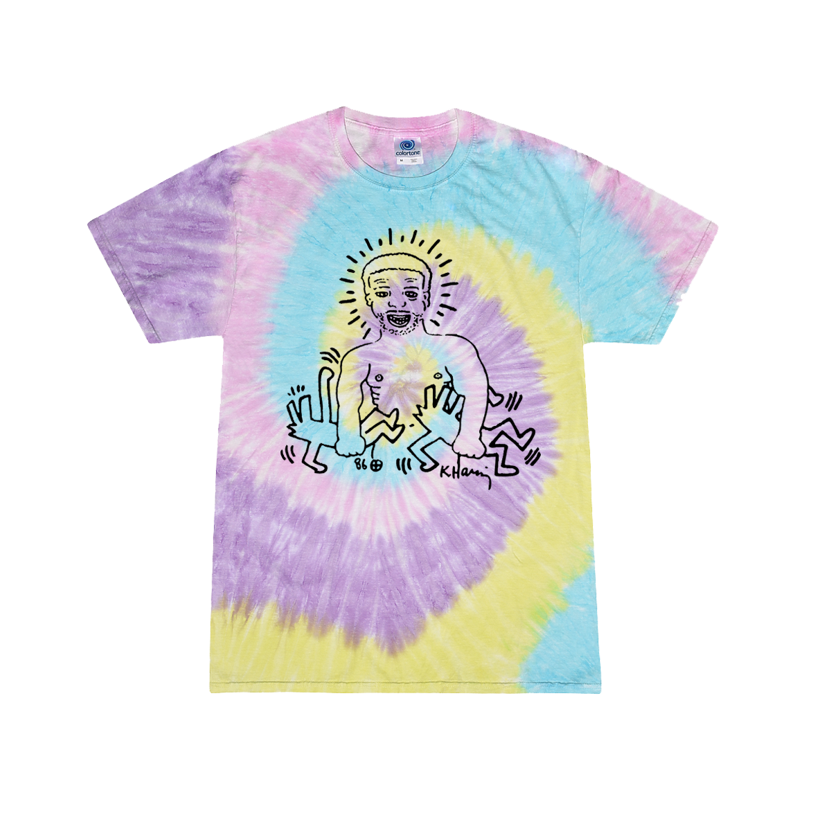 Keith Haring and Larry Levan Tie Dye T-Shirt