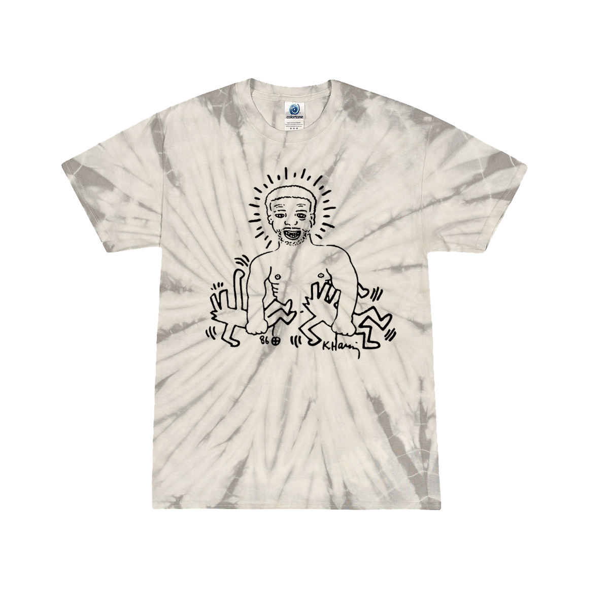 Keith Haring and Larry Levan Tie Dye T-Shirt