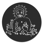 Load image into Gallery viewer, Keith Haring Larry Levan Birthday Party Flyer Turntable Slipmat
