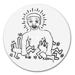 Load image into Gallery viewer, Keith Haring Larry Levan Birthday Party Flyer Turntable Slipmat
