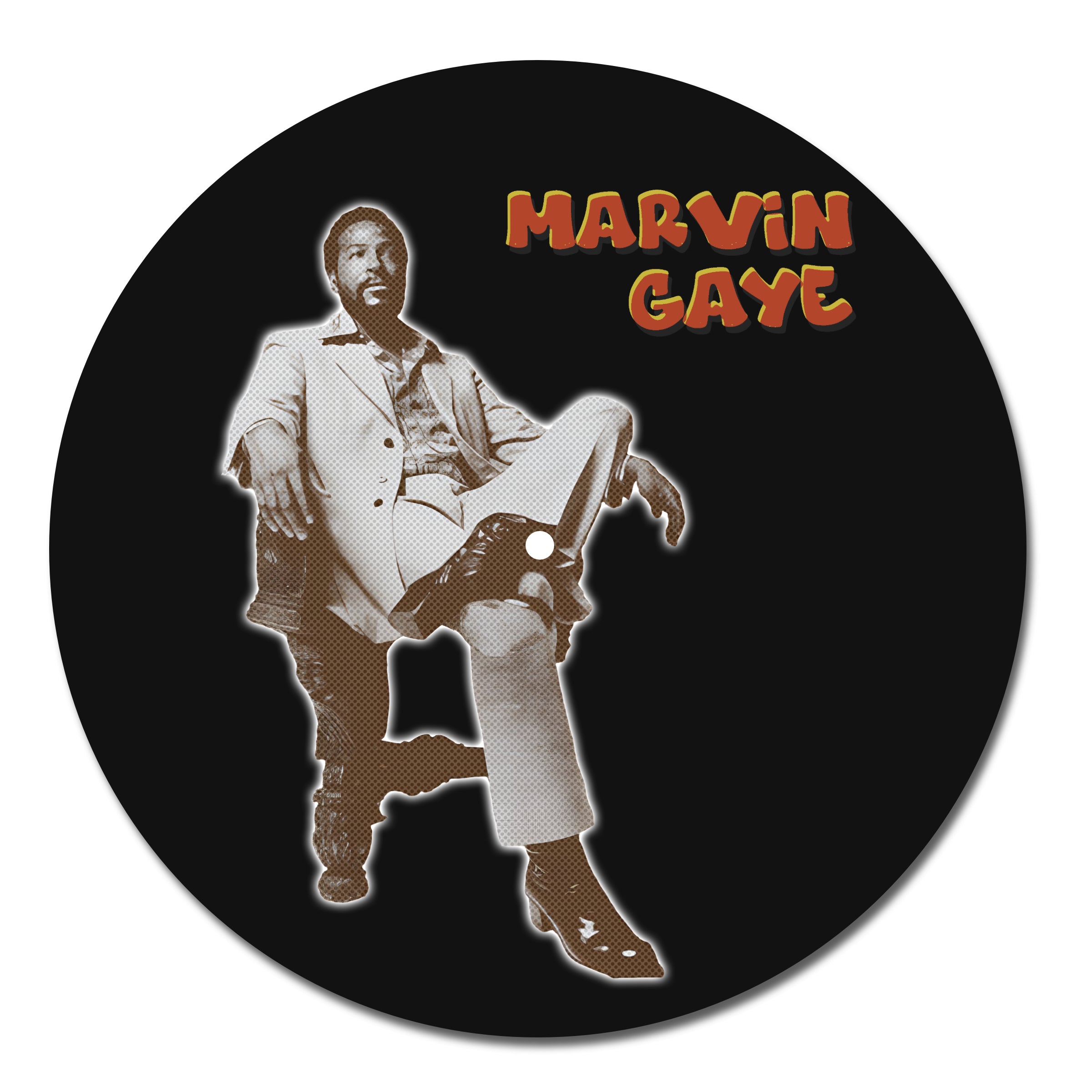 Marvin Gaye Sitting In A Chair Turntable Slipmat