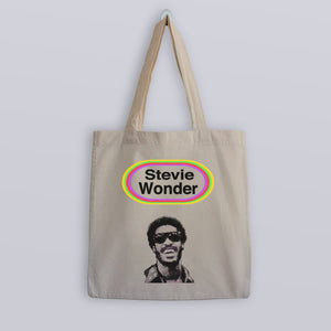 Stevie Wonder Looking Back Tote Bag